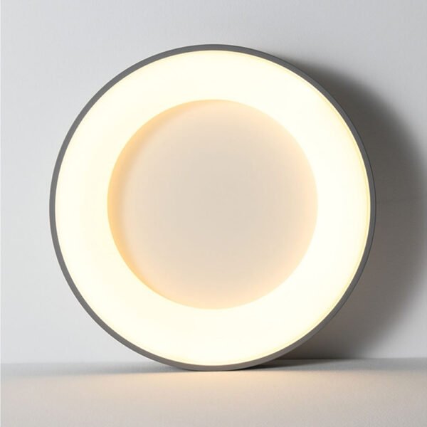 LED Grey Round Flush Mount Ceiling Light - Image 8
