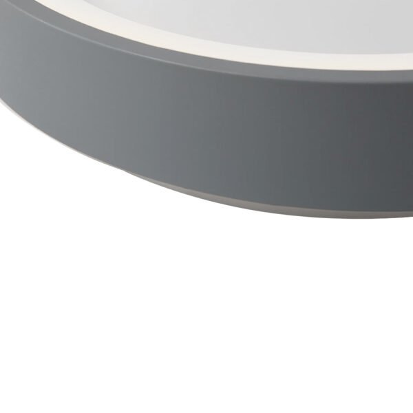 LED Grey Round Flush Mount Ceiling Light - Image 10