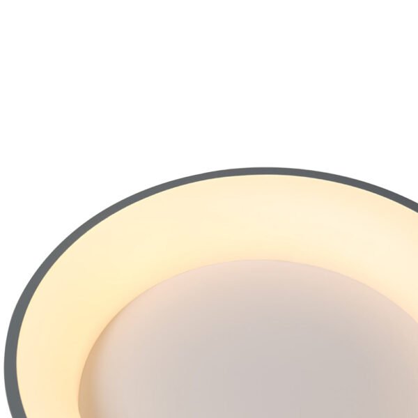 LED Grey Round Flush Mount Ceiling Light - Image 11