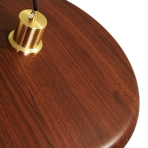1-Light Walnut Wood Dome LED Pendant Lighting - Image 5