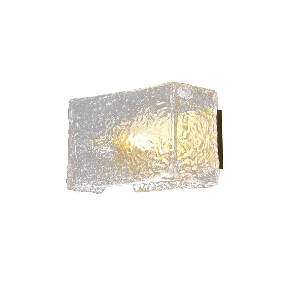 Brass Ripple Glass Wall Light - Image 7
