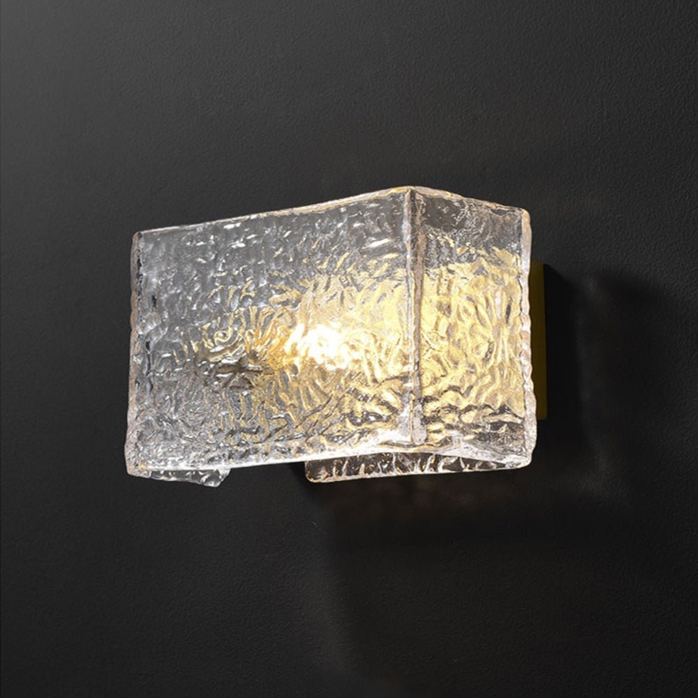 Brass Ripple Glass Wall Light - Image 5