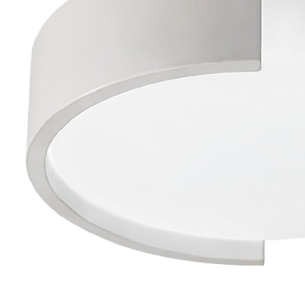 Circle Flush Mount Ceiling Light in White - Image 6