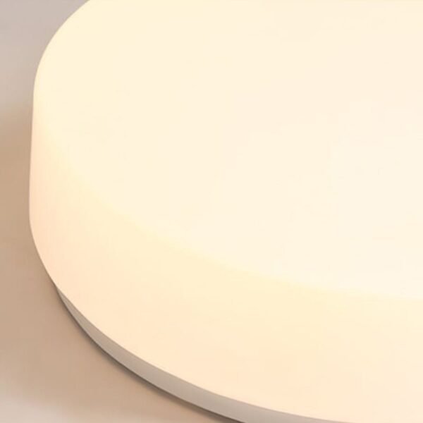 Circle Flush Mount Ceiling Light in White - Image 5