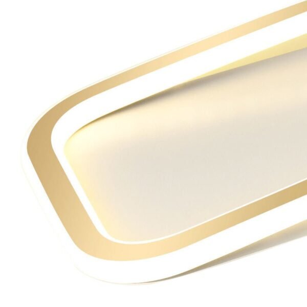 Geometric Rectangle Wave LED Flush Mount - Image 5