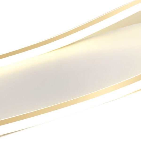 Geometric Rectangle Wave LED Flush Mount - Image 6