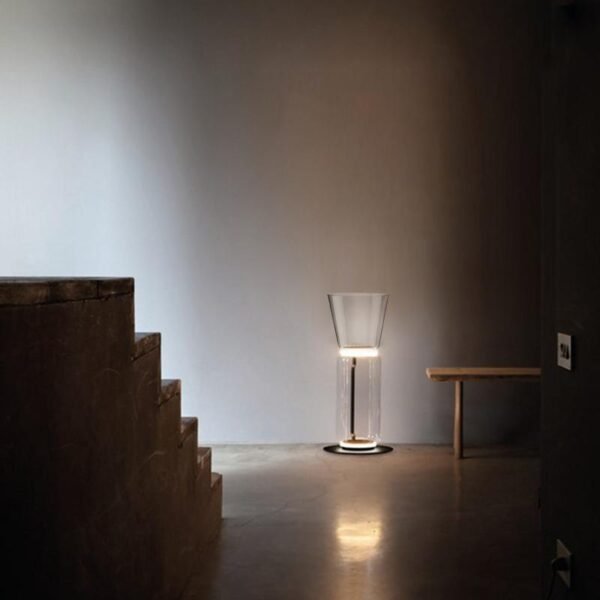 Hand-blown Transparent Glass Cylinder Table Lamp Floor Lamp - Image 4