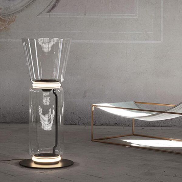 Hand-blown Transparent Glass Cylinder Table Lamp Floor Lamp - Image 3