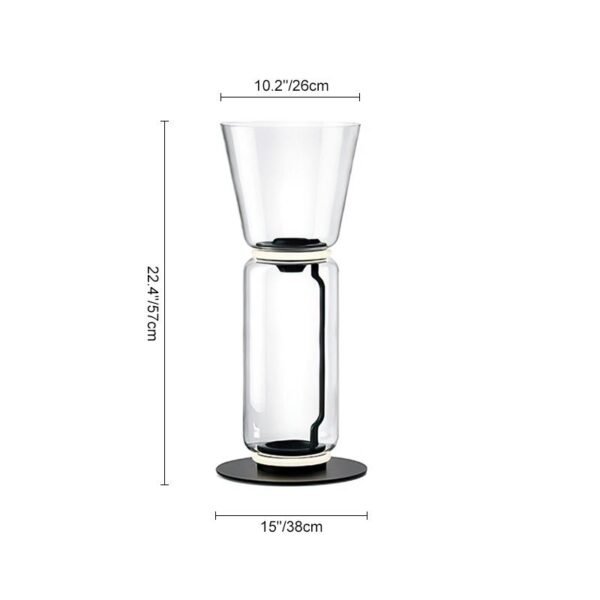 Hand-blown Transparent Glass Cylinder Table Lamp Floor Lamp - Image 6