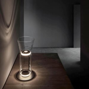 Hand-blown Transparent Glass Cylinder Table Lamp Floor Lamp