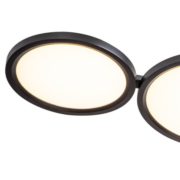 LED Flush Mount Light with Four Circular Rings in Warm White - Image 7