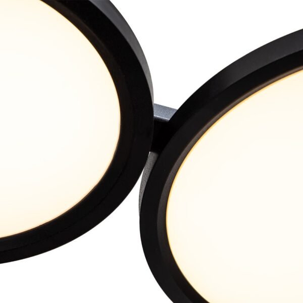 LED Flush Mount Light with Four Circular Rings in Warm White - Image 6