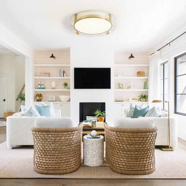 LED Glass Round Flush Mount Ceiling Light - Image 2