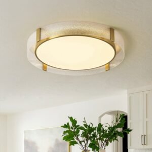 LED Glass Round Flush Mount Ceiling Light