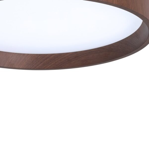 LED Wood Grain Round Flush Mount Ceiling Light - Image 11
