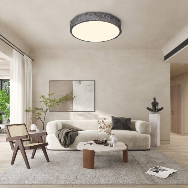 Nordic LED Stone Rock Design Flush Mount - Image 3