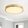 Round LED Flush Mount Gold Ceiling Light
