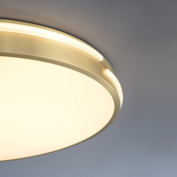 Round LED Flush Mount Gold Ceiling Light - Image 6