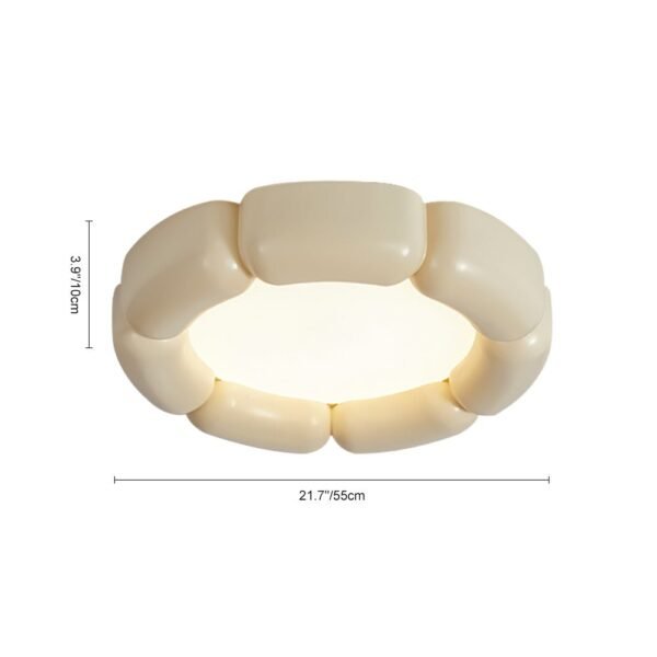 Simplistic Resin Nordic LED Wabi-Sabi Flush Mount Ceramic Ceiling Light - Image 14