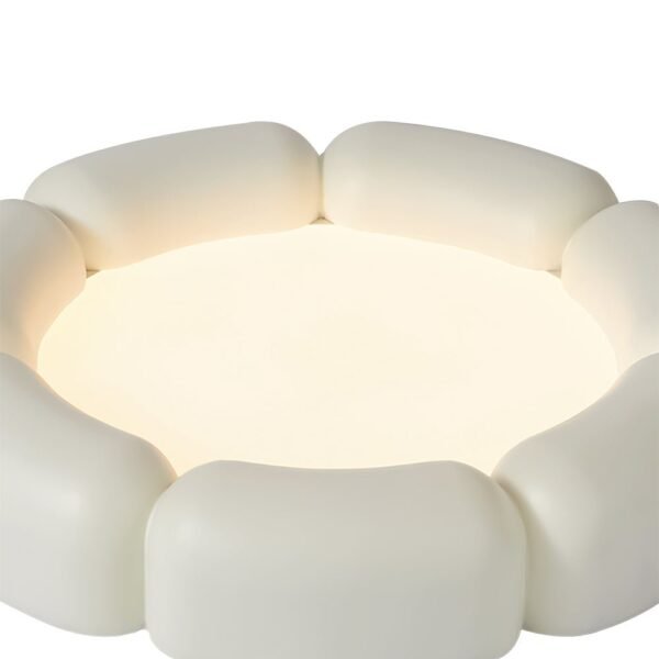 Simplistic Resin Nordic LED Wabi-Sabi Flush Mount Ceramic Ceiling Light - Image 12