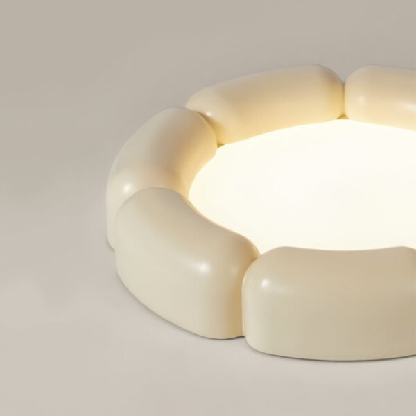 Simplistic Resin Nordic LED Wabi-Sabi Flush Mount Ceramic Ceiling Light - Image 13