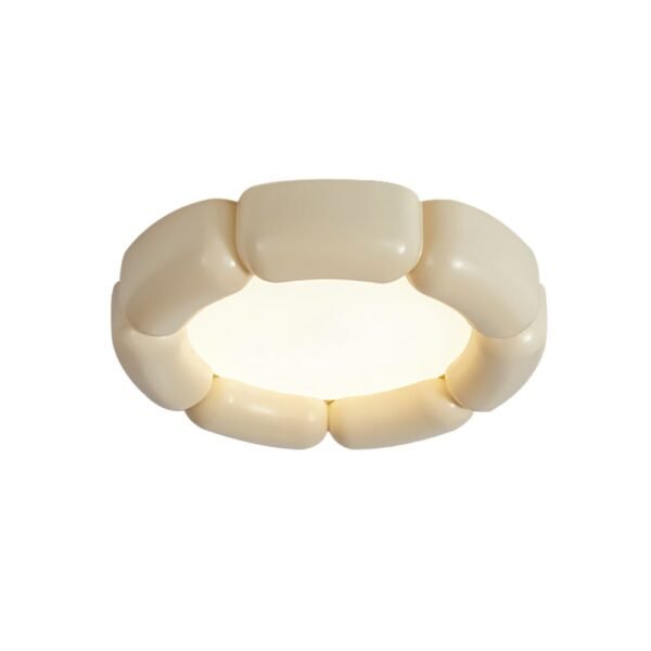 Simplistic Resin Nordic LED Wabi-Sabi Flush Mount Ceramic Ceiling Light - Image 8